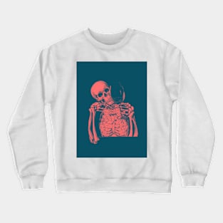 Skeleton and wine Crewneck Sweatshirt